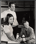 Lee Lawson, Corbett Monica, and Ray Walston in rehearsal for the stage production Agatha Sue, I Love You