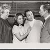 Betty Garde, Lee Lawson, Corbett Monica, and Ray Walston in rehearsal for the stage production Agatha Sue, I Love You