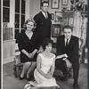 Monica Moran, Patricia Cutts, Larry Parks and Richard Roat in publicity for the stage production Any Wednesday
