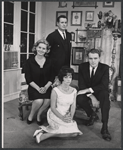 Monica Moran, Patricia Cutts, Larry Parks and Richard Roat in publicity for the stage production Any Wednesday