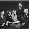 Lillian Gish, Irra Petina, Constance Towers, Fred R. Fehlhaber and George Abbott in rehearsal for the stage production Anya