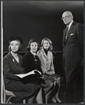 Lillian Gish, Irra Petina, Constance Towers and George Abbott in rehearsal for the stage show Anya