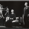 Constance Towers [seated], Michael Kermoyan and unidentified others [left background] in the stage production Anya
