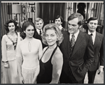 Publicity photo of the cast from the touring stage production Applause: Lauren Bacall (center) and from left to right: Beverly Dixon, Virginia Sandifur, Ted Pritchard, Lee Roy Reams, Don Chastian, and Norwood Smith.