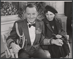 Maurice Evans and Pat Nye in the stage production The Apple Cart