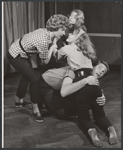 Kim Hunter, Carrie Nye, Kathryn Loder and Donald Harron in rehearsal for the 1961 Stratford production of As You Like It