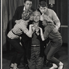 Kim Hunter, Donald Harron, Will Geer, Carrie Nye and unidentified in rehearsal for the 1961 Stratford production of As You Like It