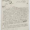 Letter to the Minister of Marines and Colonies, Paris