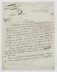 Letter to the Minister of Marines and Colonies, Paris