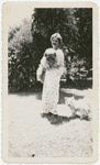 Rose Thompson Hovick with dog
