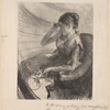 Woman seated in a loge