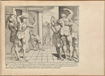 Odysseus and his supporters fight the suitors