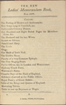 The New Ladies Memorandum Book, for 1809, with the manuscript entries of Harriet Grove