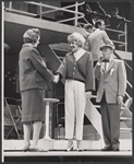 Elaine Stritch [center], C. Stafford Dickens and unidentified [left] in the stage production Sail Away