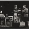 John Colicos, Jeanne Hepple and unidentified in the stage production Serjeant Musgrave's Dance