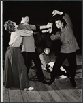 Jeanne Hepple, Terry Lomax and unidentified others in the stage production Serjeant Musgrave's Dance