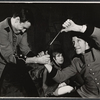 Roy Scheider, Terry Lomax and unidentified in the stage production Serjeant Musgrave's Dance