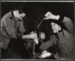 Roy Scheider, Terry Lomax and unidentified in the stage production Serjeant Musgrave's Dance