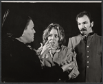 Charlotte Jones, Jeanne Hepple and John Colicos in the stage production Serjeant Musgrave's Dance