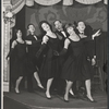 Mary Louise Wilson, Rex Robbins, Donna Sanders, Steve Roland, Ceil Cabot and Philip Bruns in the stage production Seven Come Eleven