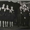 Donna Sanders, Mary Louise Wilson, Ceil Cabot, Rex Robbins, Philip Bruns and Steve Roland in the stage production Seven Come Eleven