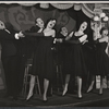 Rex Robbins, Mary Louise Wilson, Steve Roland, Donna Sanders, Philip Bruns and Ceil Cabot in the stage production Seven Come Eleven