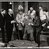 Will Mackenzie, John McGiver, Richard Castellano, Martin Gabel, Barnard Hughes, Remak Ramsay [far right], Neil Flanagan [right background] and unidentified [left background] in the stage production Sheep on the Runway