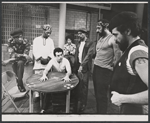 Ben Jefferson, Johnny Johnson, Joseph Carberry, Tito Goya, Kenny Steward, Felipe Torres and Bimbo in the stage production Short Eyes