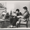 Vivien Leigh, Jean Pierre Aumont and unidentified [left] in rehearsal for the stage production Tovarich