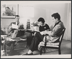 Vivien Leigh, Jean Pierre Aumont and unidentified [left] in rehearsal for the stage production Tovarich