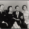 Vivien Leigh, Jean Pierre Aumont [center] and unidentified others in rehearsal for the stage production Tovarich