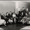Vivien Leigh, Jean Pierre Aumont [left] and unidentified others in rehearsal for the stage production Tovarich