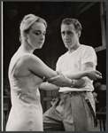 Rochelle Oliver and Jason Robards in the stage production Toys in the Attic