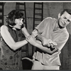 Rae Allen and Ben Gazzara in rehearsal for the stage production Traveller Without Luggage