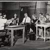 Robert Lewis and ensemble in rehearsal for the stage production Traveller Without Luggage