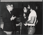 Jon Jory [right] and unidentified others in rehearsal for the stage production Tricks