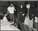 Jon Jory [right] and unidentified others in rehearsal for the stage production Tricks