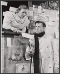 Margot Stevenson and Hume Cronyn in the stage production Triple Play