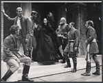 Jessica Tandy [center], Pat Hingle, Ted van Griethuysen and unidentified others in the 1961 American Shakespeare Festival production of Troilus and Cressida