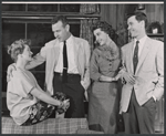 Hildy Parks, Jordan Bentley, Marsha Hunt and Johnny Carson in the stage production Tunnel of Love