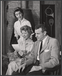 Marsha Hunt [standing], Jordan Bentley [seated at right] and unidentified in the stage production Tunnel of Love