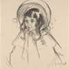 Sara wearing her bonnet and coat
