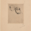 Heads of Ellen and Robert Cassatt.