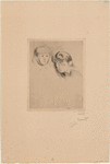 Heads of Ellen and Robert Cassatt.