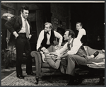 Carmine Caridi, Richard Dysart, Walter McGinn [reclining on sofa] Michael McGuire [sitting] and Charles Durning in the stage production That Championship Season