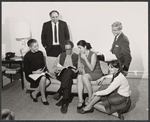 Elena Karam, Richard Castellano, Ulu Grosbard, Irene Papas, Jon Voight and Tyne Daly in rehearsal for the stage production That Summer - That Fall