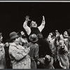 C. K. Alexander [center with arms raised] and ensemble in the 1976 Broadway production of The Threepenny Opera