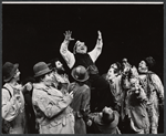 C. K. Alexander [center with arms raised] and ensemble in the 1976 Broadway production of The Threepenny Opera