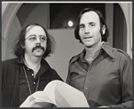Richard Foreman and musical director Stanley Silverman in publicity photo for the 1976 Broadway production of The Threepenny Opera