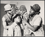 Leon Morenzie, Dennis Hines, Madge Sinclair and Clebert Ford in the stage production Ti-Jean and His Brothers